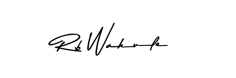 Design your own signature with our free online signature maker. With this signature software, you can create a handwritten (Asem Kandis PERSONAL USE) signature for name Rb Wahule. Rb Wahule signature style 9 images and pictures png