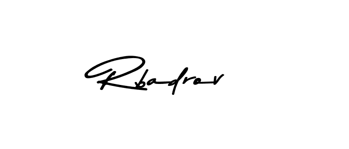 How to make Rbadrov signature? Asem Kandis PERSONAL USE is a professional autograph style. Create handwritten signature for Rbadrov name. Rbadrov signature style 9 images and pictures png