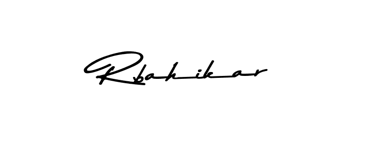 Design your own signature with our free online signature maker. With this signature software, you can create a handwritten (Asem Kandis PERSONAL USE) signature for name Rbahikar. Rbahikar signature style 9 images and pictures png