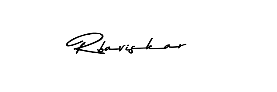 How to make Rbaviskar name signature. Use Asem Kandis PERSONAL USE style for creating short signs online. This is the latest handwritten sign. Rbaviskar signature style 9 images and pictures png