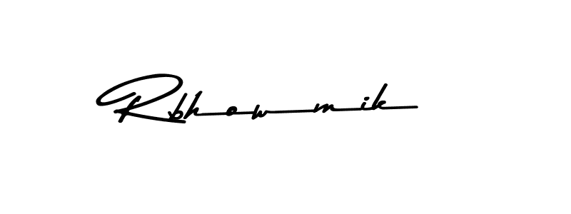 Make a beautiful signature design for name Rbhowmik. With this signature (Asem Kandis PERSONAL USE) style, you can create a handwritten signature for free. Rbhowmik signature style 9 images and pictures png