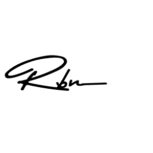 Make a beautiful signature design for name Rbn. With this signature (Asem Kandis PERSONAL USE) style, you can create a handwritten signature for free. Rbn signature style 9 images and pictures png