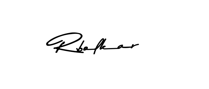 How to make Rbolkar name signature. Use Asem Kandis PERSONAL USE style for creating short signs online. This is the latest handwritten sign. Rbolkar signature style 9 images and pictures png