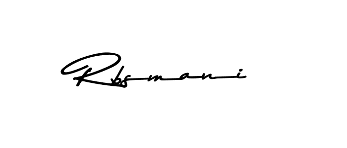 How to make Rbsmani name signature. Use Asem Kandis PERSONAL USE style for creating short signs online. This is the latest handwritten sign. Rbsmani signature style 9 images and pictures png