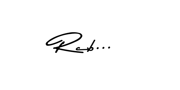 Create a beautiful signature design for name Rcb.... With this signature (Asem Kandis PERSONAL USE) fonts, you can make a handwritten signature for free. Rcb... signature style 9 images and pictures png