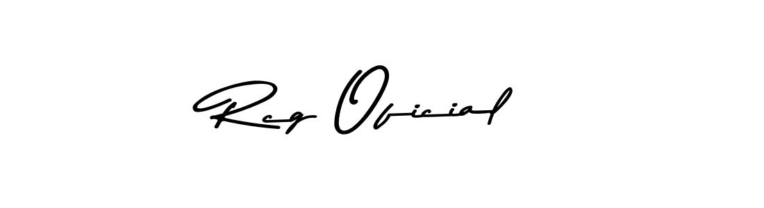 How to make Rcg Oficial name signature. Use Asem Kandis PERSONAL USE style for creating short signs online. This is the latest handwritten sign. Rcg Oficial signature style 9 images and pictures png