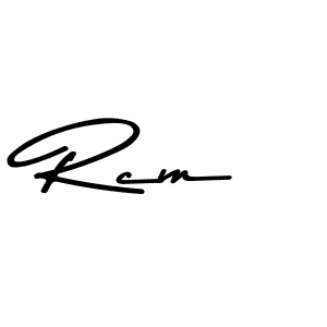 Rcm stylish signature style. Best Handwritten Sign (Asem Kandis PERSONAL USE) for my name. Handwritten Signature Collection Ideas for my name Rcm. Rcm signature style 9 images and pictures png