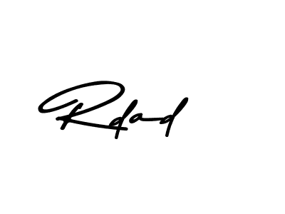 How to make Rdad name signature. Use Asem Kandis PERSONAL USE style for creating short signs online. This is the latest handwritten sign. Rdad signature style 9 images and pictures png