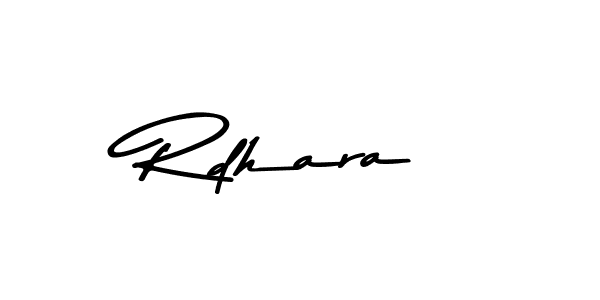 How to make Rdhara name signature. Use Asem Kandis PERSONAL USE style for creating short signs online. This is the latest handwritten sign. Rdhara signature style 9 images and pictures png