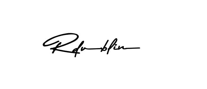 Design your own signature with our free online signature maker. With this signature software, you can create a handwritten (Asem Kandis PERSONAL USE) signature for name Rdublin. Rdublin signature style 9 images and pictures png