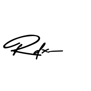 Create a beautiful signature design for name Rdx. With this signature (Asem Kandis PERSONAL USE) fonts, you can make a handwritten signature for free. Rdx signature style 9 images and pictures png