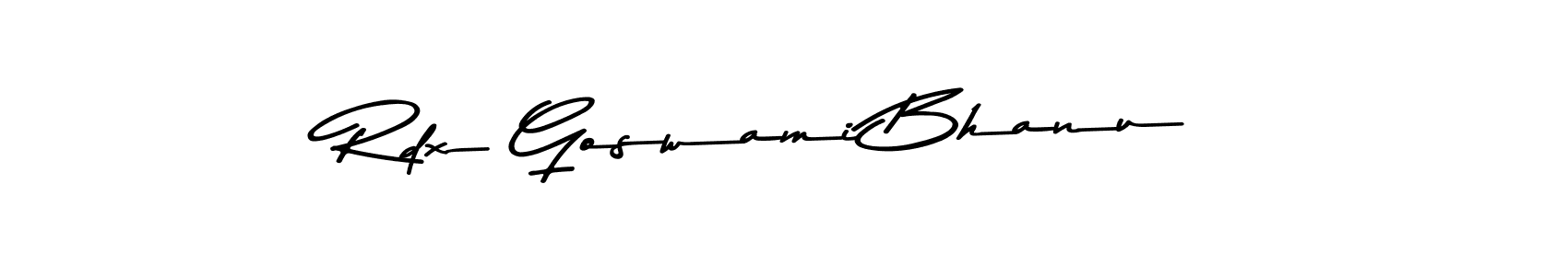 Design your own signature with our free online signature maker. With this signature software, you can create a handwritten (Asem Kandis PERSONAL USE) signature for name Rdx Goswami Bhanu. Rdx Goswami Bhanu signature style 9 images and pictures png