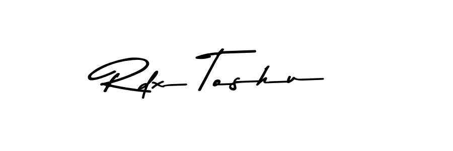 Design your own signature with our free online signature maker. With this signature software, you can create a handwritten (Asem Kandis PERSONAL USE) signature for name Rdx Toshu. Rdx Toshu signature style 9 images and pictures png