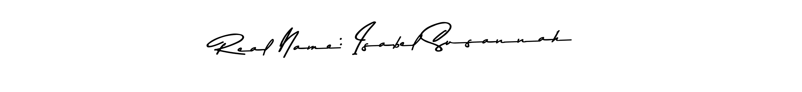 How to make Real Name: Isabel Susannah name signature. Use Asem Kandis PERSONAL USE style for creating short signs online. This is the latest handwritten sign. Real Name: Isabel Susannah signature style 9 images and pictures png