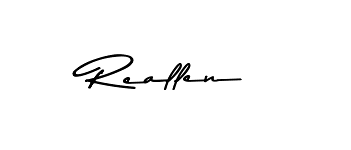 Similarly Asem Kandis PERSONAL USE is the best handwritten signature design. Signature creator online .You can use it as an online autograph creator for name Reallen. Reallen signature style 9 images and pictures png