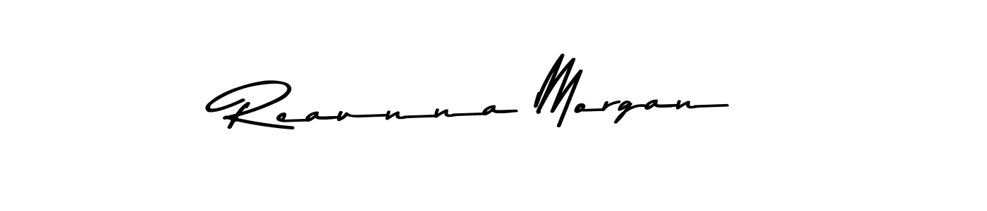 Similarly Asem Kandis PERSONAL USE is the best handwritten signature design. Signature creator online .You can use it as an online autograph creator for name Reaunna Morgan. Reaunna Morgan signature style 9 images and pictures png