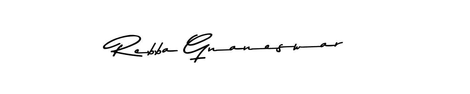 Create a beautiful signature design for name Rebba Gnaneswar. With this signature (Asem Kandis PERSONAL USE) fonts, you can make a handwritten signature for free. Rebba Gnaneswar signature style 9 images and pictures png