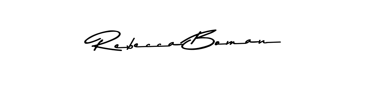 Make a beautiful signature design for name Rebecca Boman. With this signature (Asem Kandis PERSONAL USE) style, you can create a handwritten signature for free. Rebecca Boman signature style 9 images and pictures png