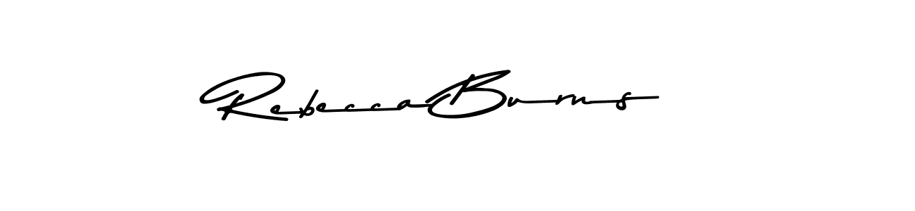 Create a beautiful signature design for name Rebecca Burns. With this signature (Asem Kandis PERSONAL USE) fonts, you can make a handwritten signature for free. Rebecca Burns signature style 9 images and pictures png