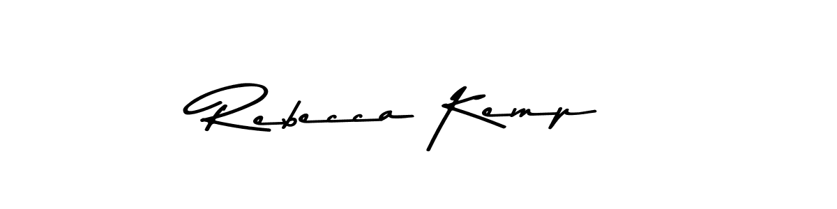 How to make Rebecca Kemp name signature. Use Asem Kandis PERSONAL USE style for creating short signs online. This is the latest handwritten sign. Rebecca Kemp signature style 9 images and pictures png
