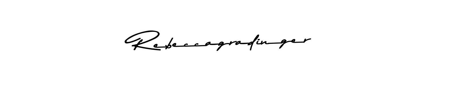 Make a beautiful signature design for name Rebeccagradinger. With this signature (Asem Kandis PERSONAL USE) style, you can create a handwritten signature for free. Rebeccagradinger signature style 9 images and pictures png