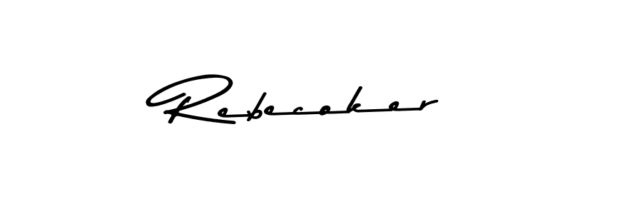 if you are searching for the best signature style for your name Rebecoker. so please give up your signature search. here we have designed multiple signature styles  using Asem Kandis PERSONAL USE. Rebecoker signature style 9 images and pictures png