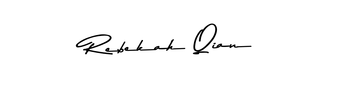 Create a beautiful signature design for name Rebekah Qian. With this signature (Asem Kandis PERSONAL USE) fonts, you can make a handwritten signature for free. Rebekah Qian signature style 9 images and pictures png