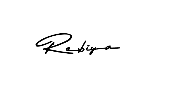 Rebiya stylish signature style. Best Handwritten Sign (Asem Kandis PERSONAL USE) for my name. Handwritten Signature Collection Ideas for my name Rebiya. Rebiya signature style 9 images and pictures png