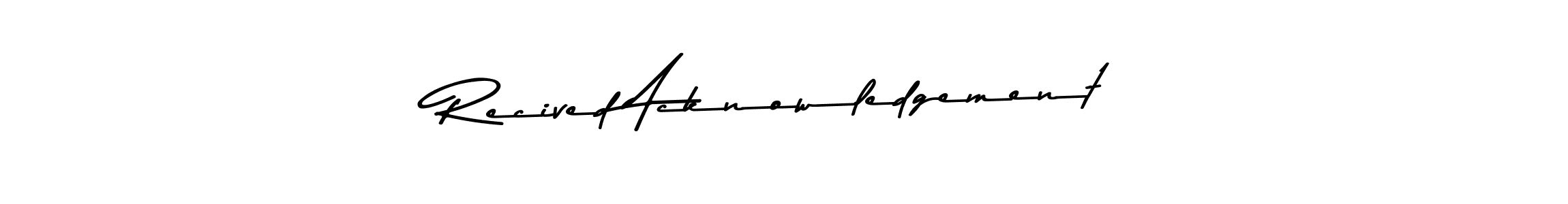 How to make Recived Acknowledgement signature? Asem Kandis PERSONAL USE is a professional autograph style. Create handwritten signature for Recived Acknowledgement name. Recived Acknowledgement signature style 9 images and pictures png
