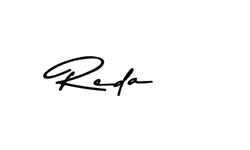 Create a beautiful signature design for name Reda . With this signature (Asem Kandis PERSONAL USE) fonts, you can make a handwritten signature for free. Reda  signature style 9 images and pictures png