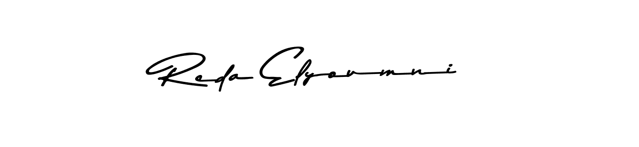 This is the best signature style for the Reda Elyoumni name. Also you like these signature font (Asem Kandis PERSONAL USE). Mix name signature. Reda Elyoumni signature style 9 images and pictures png