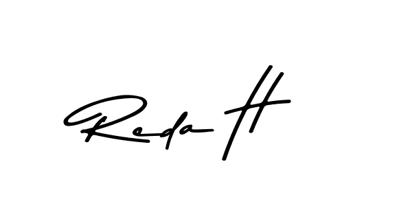 Make a beautiful signature design for name Reda H. Use this online signature maker to create a handwritten signature for free. Reda H signature style 9 images and pictures png