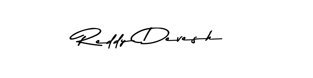 Make a beautiful signature design for name Reddy Devesh. With this signature (Asem Kandis PERSONAL USE) style, you can create a handwritten signature for free. Reddy Devesh signature style 9 images and pictures png