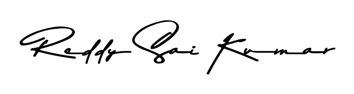 Use a signature maker to create a handwritten signature online. With this signature software, you can design (Asem Kandis PERSONAL USE) your own signature for name Reddy Sai Kumar. Reddy Sai Kumar signature style 9 images and pictures png