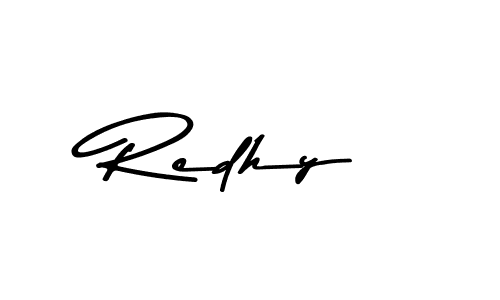 How to make Redhy name signature. Use Asem Kandis PERSONAL USE style for creating short signs online. This is the latest handwritten sign. Redhy signature style 9 images and pictures png
