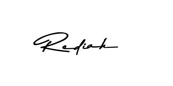 Create a beautiful signature design for name Rediah. With this signature (Asem Kandis PERSONAL USE) fonts, you can make a handwritten signature for free. Rediah signature style 9 images and pictures png