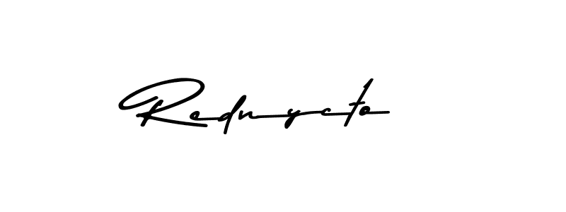 Create a beautiful signature design for name Rednycto. With this signature (Asem Kandis PERSONAL USE) fonts, you can make a handwritten signature for free. Rednycto signature style 9 images and pictures png