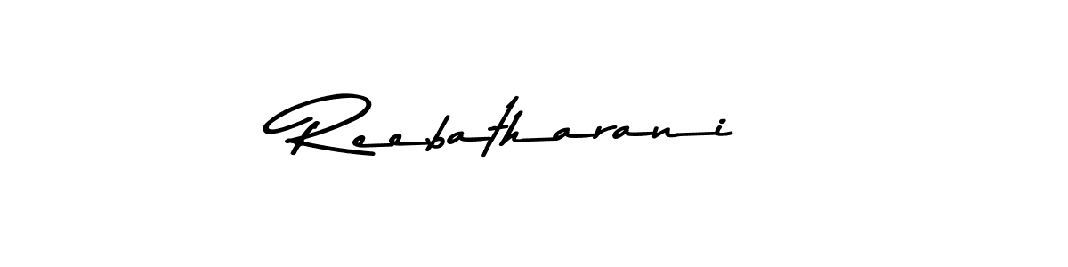 The best way (Asem Kandis PERSONAL USE) to make a short signature is to pick only two or three words in your name. The name Reebatharani include a total of six letters. For converting this name. Reebatharani signature style 9 images and pictures png
