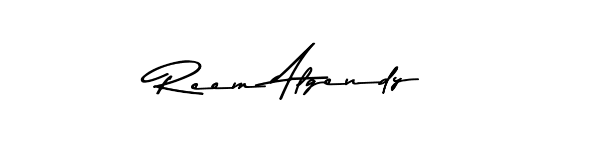 Make a beautiful signature design for name Reem Algendy. With this signature (Asem Kandis PERSONAL USE) style, you can create a handwritten signature for free. Reem Algendy signature style 9 images and pictures png