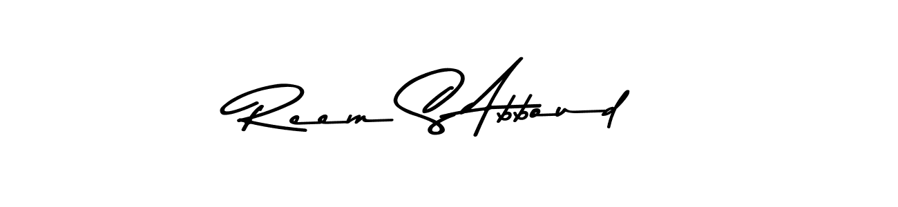 This is the best signature style for the Reem S Abboud name. Also you like these signature font (Asem Kandis PERSONAL USE). Mix name signature. Reem S Abboud signature style 9 images and pictures png