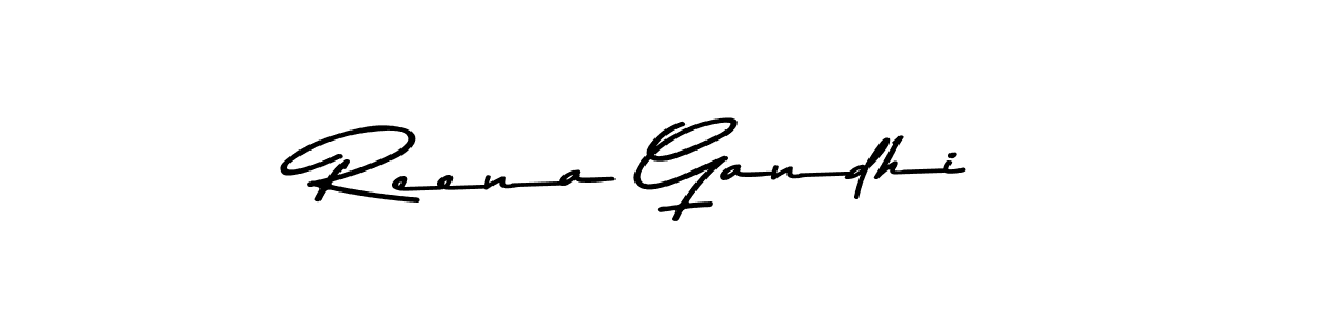 Design your own signature with our free online signature maker. With this signature software, you can create a handwritten (Asem Kandis PERSONAL USE) signature for name Reena Gandhi. Reena Gandhi signature style 9 images and pictures png