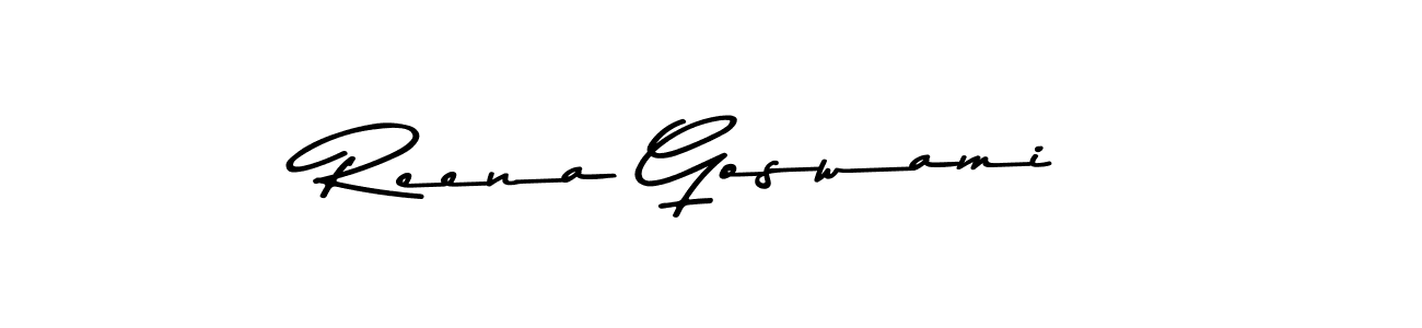 Make a beautiful signature design for name Reena Goswami. Use this online signature maker to create a handwritten signature for free. Reena Goswami signature style 9 images and pictures png