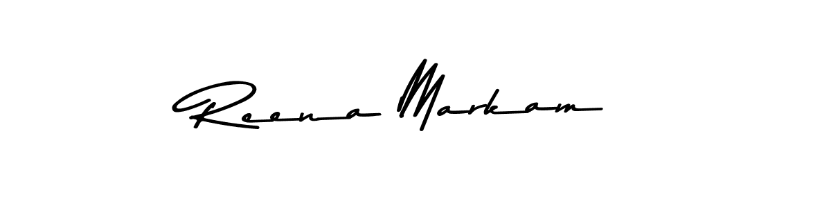 You should practise on your own different ways (Asem Kandis PERSONAL USE) to write your name (Reena Markam) in signature. don't let someone else do it for you. Reena Markam signature style 9 images and pictures png