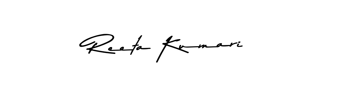 Create a beautiful signature design for name Reeta Kumari. With this signature (Asem Kandis PERSONAL USE) fonts, you can make a handwritten signature for free. Reeta Kumari signature style 9 images and pictures png
