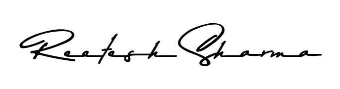 Download transparent PNG signature for name Reetesh Sharma styled with Asem Kandis PERSONAL USE font. Ready to paste directly into PDF and Word agreements. Reetesh Sharma signature style 9 images and pictures png