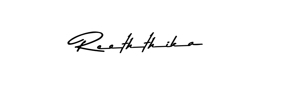 Create a beautiful signature design for name Reeththika. With this signature (Asem Kandis PERSONAL USE) fonts, you can make a handwritten signature for free. Reeththika signature style 9 images and pictures png