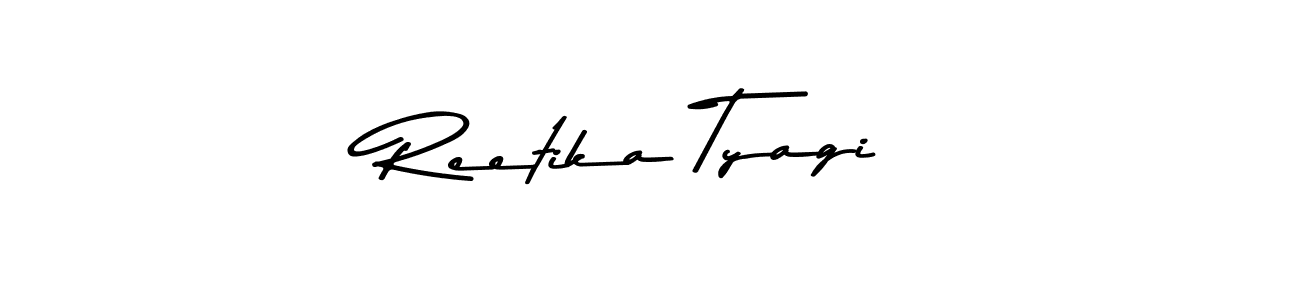 Make a beautiful signature design for name Reetika Tyagi. With this signature (Asem Kandis PERSONAL USE) style, you can create a handwritten signature for free. Reetika Tyagi signature style 9 images and pictures png