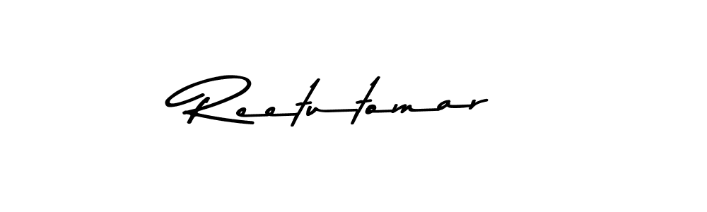 Create a beautiful signature design for name Reetutomar. With this signature (Asem Kandis PERSONAL USE) fonts, you can make a handwritten signature for free. Reetutomar signature style 9 images and pictures png
