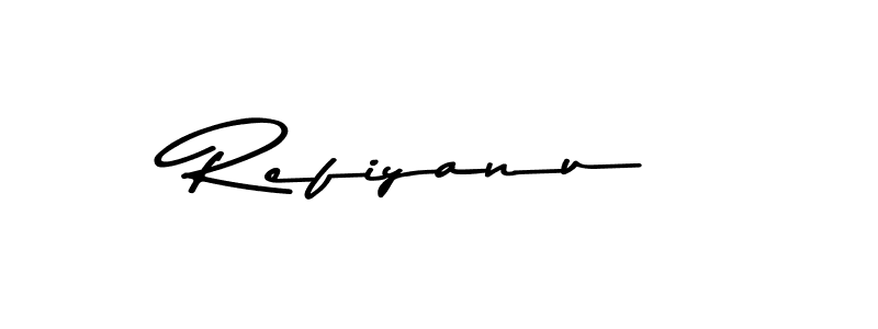 Design your own signature with our free online signature maker. With this signature software, you can create a handwritten (Asem Kandis PERSONAL USE) signature for name Refiyanu. Refiyanu signature style 9 images and pictures png