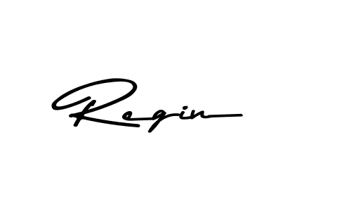 Make a beautiful signature design for name Regin. With this signature (Asem Kandis PERSONAL USE) style, you can create a handwritten signature for free. Regin signature style 9 images and pictures png